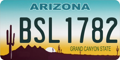 AZ license plate BSL1782