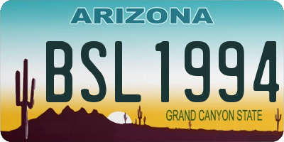 AZ license plate BSL1994