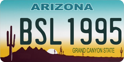 AZ license plate BSL1995