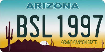 AZ license plate BSL1997
