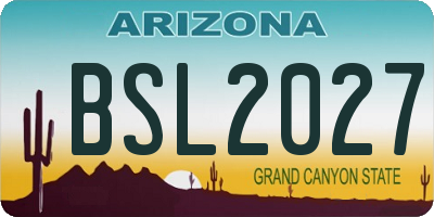 AZ license plate BSL2027