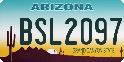 AZ license plate BSL2097