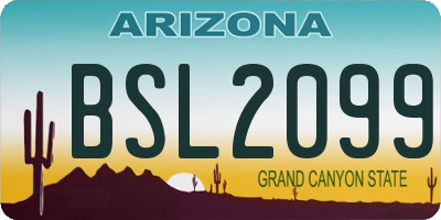 AZ license plate BSL2099