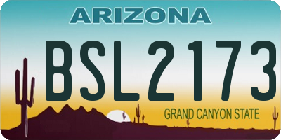 AZ license plate BSL2173