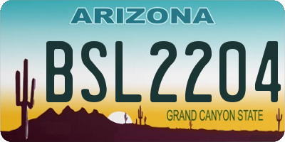 AZ license plate BSL2204