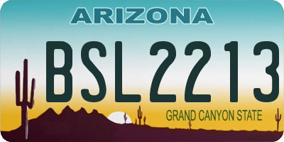 AZ license plate BSL2213