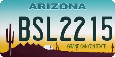 AZ license plate BSL2215