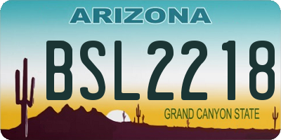 AZ license plate BSL2218