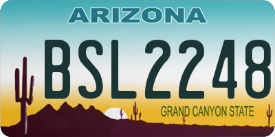 AZ license plate BSL2248