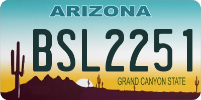 AZ license plate BSL2251