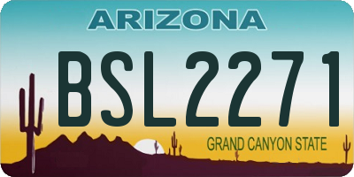 AZ license plate BSL2271