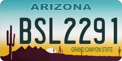 AZ license plate BSL2291