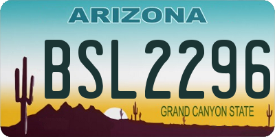 AZ license plate BSL2296
