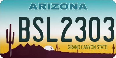 AZ license plate BSL2303