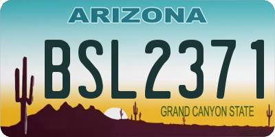 AZ license plate BSL2371