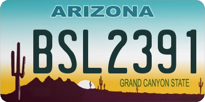 AZ license plate BSL2391