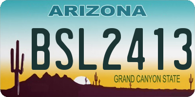 AZ license plate BSL2413