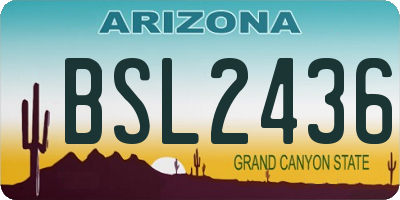 AZ license plate BSL2436