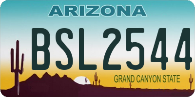 AZ license plate BSL2544