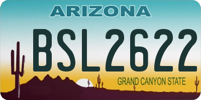 AZ license plate BSL2622