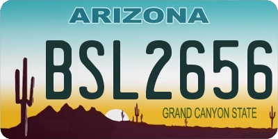 AZ license plate BSL2656