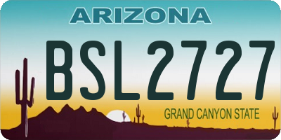AZ license plate BSL2727