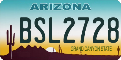 AZ license plate BSL2728