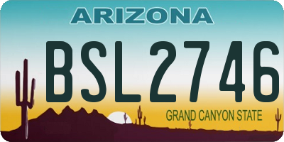 AZ license plate BSL2746