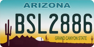 AZ license plate BSL2886