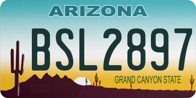 AZ license plate BSL2897
