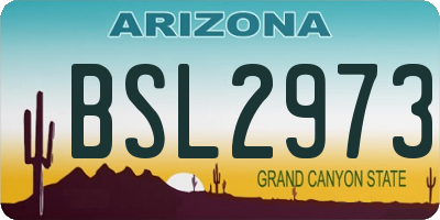 AZ license plate BSL2973