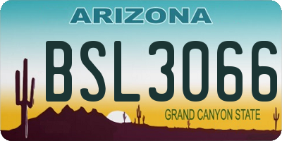 AZ license plate BSL3066