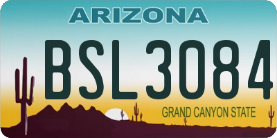 AZ license plate BSL3084