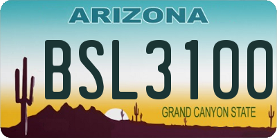 AZ license plate BSL3100