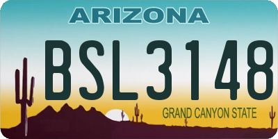AZ license plate BSL3148