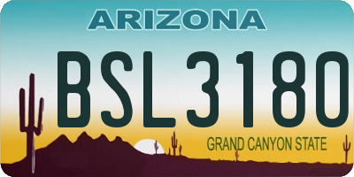 AZ license plate BSL3180