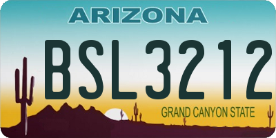 AZ license plate BSL3212