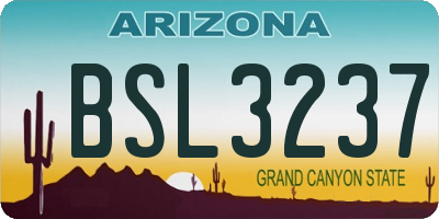 AZ license plate BSL3237