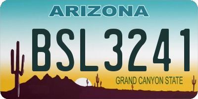 AZ license plate BSL3241