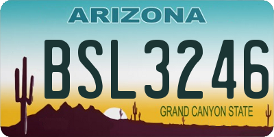 AZ license plate BSL3246