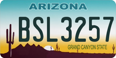 AZ license plate BSL3257