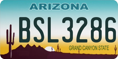 AZ license plate BSL3286
