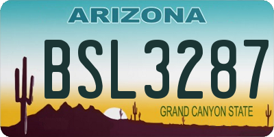 AZ license plate BSL3287