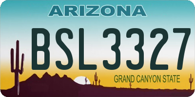 AZ license plate BSL3327