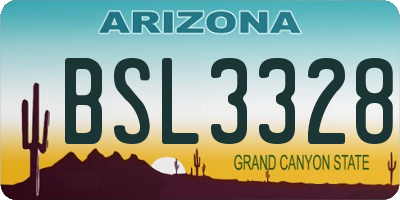 AZ license plate BSL3328