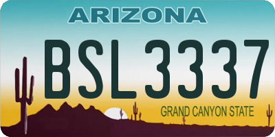 AZ license plate BSL3337