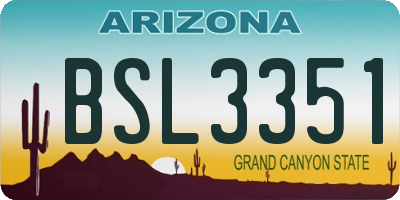 AZ license plate BSL3351