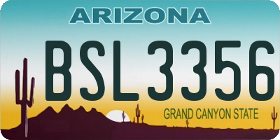 AZ license plate BSL3356