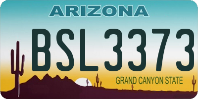 AZ license plate BSL3373