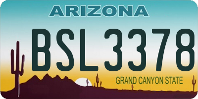 AZ license plate BSL3378